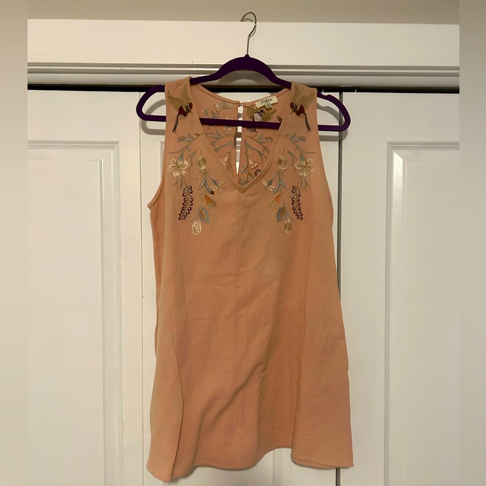 Embroidered Sleeveless mini dress